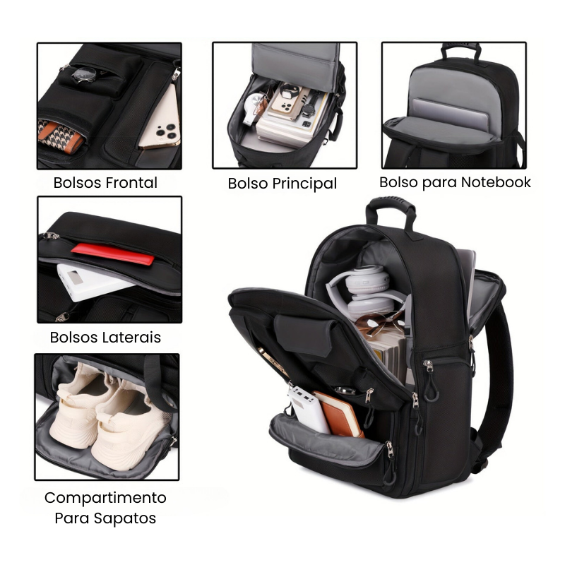 Mochila para Notebook Multifuncional - BoldPack