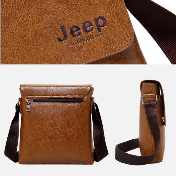 Bolsa Masculina de Couro Jeep Transversal + Carteira de Couro
