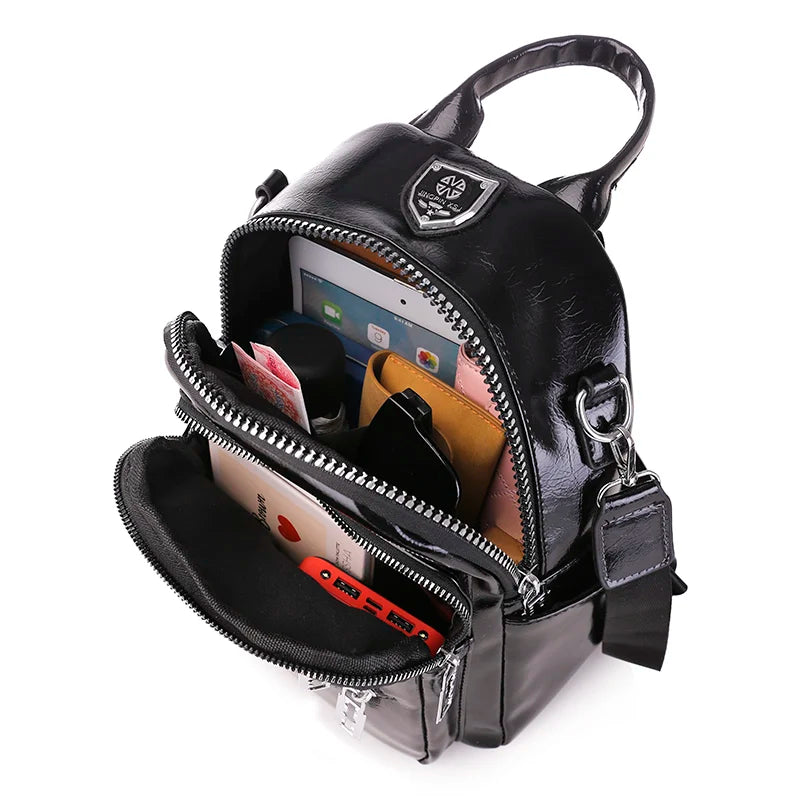 Mochila Feminina de Couro Legítimo Paisley