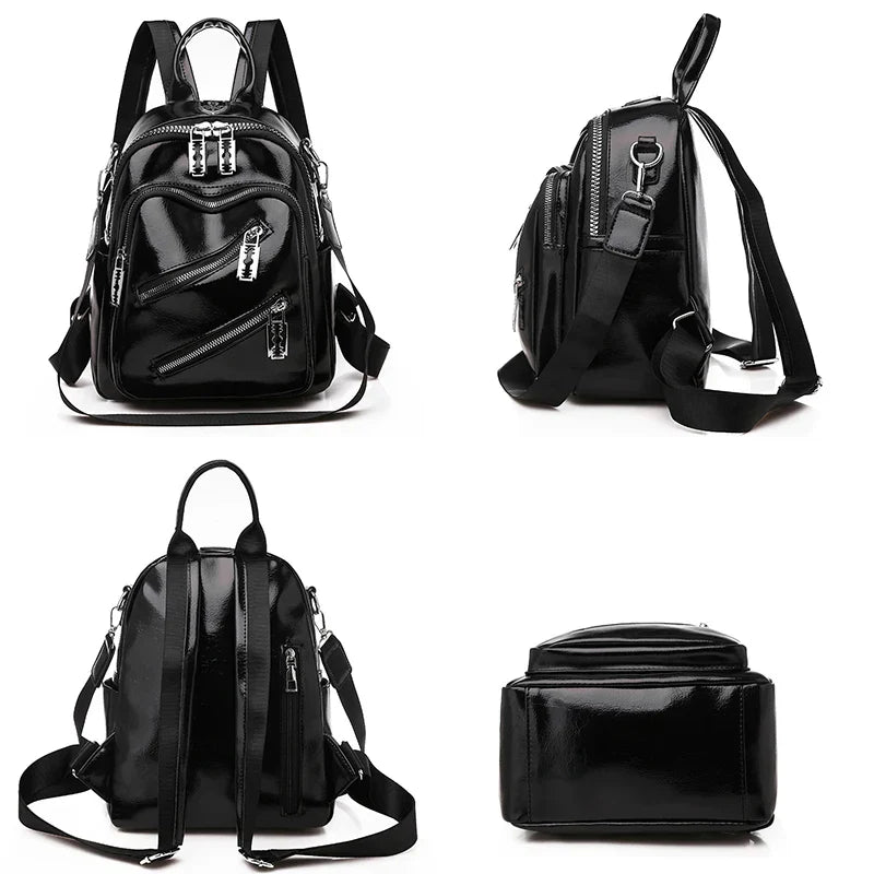 Mochila Feminina de Couro Legítimo Paisley