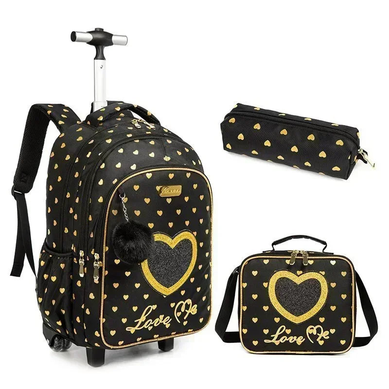 Mochila Escolar Feminina Estampa Coração 11