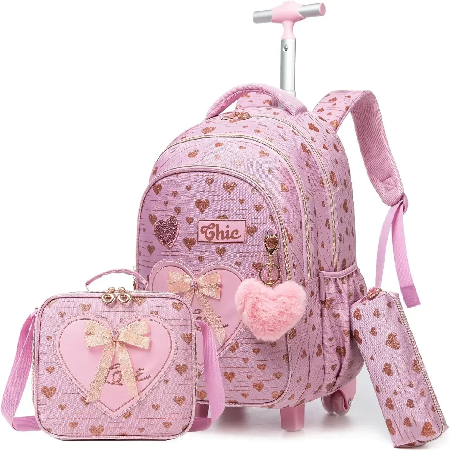 Mochila Escolar Feminina Estampa Coração 13