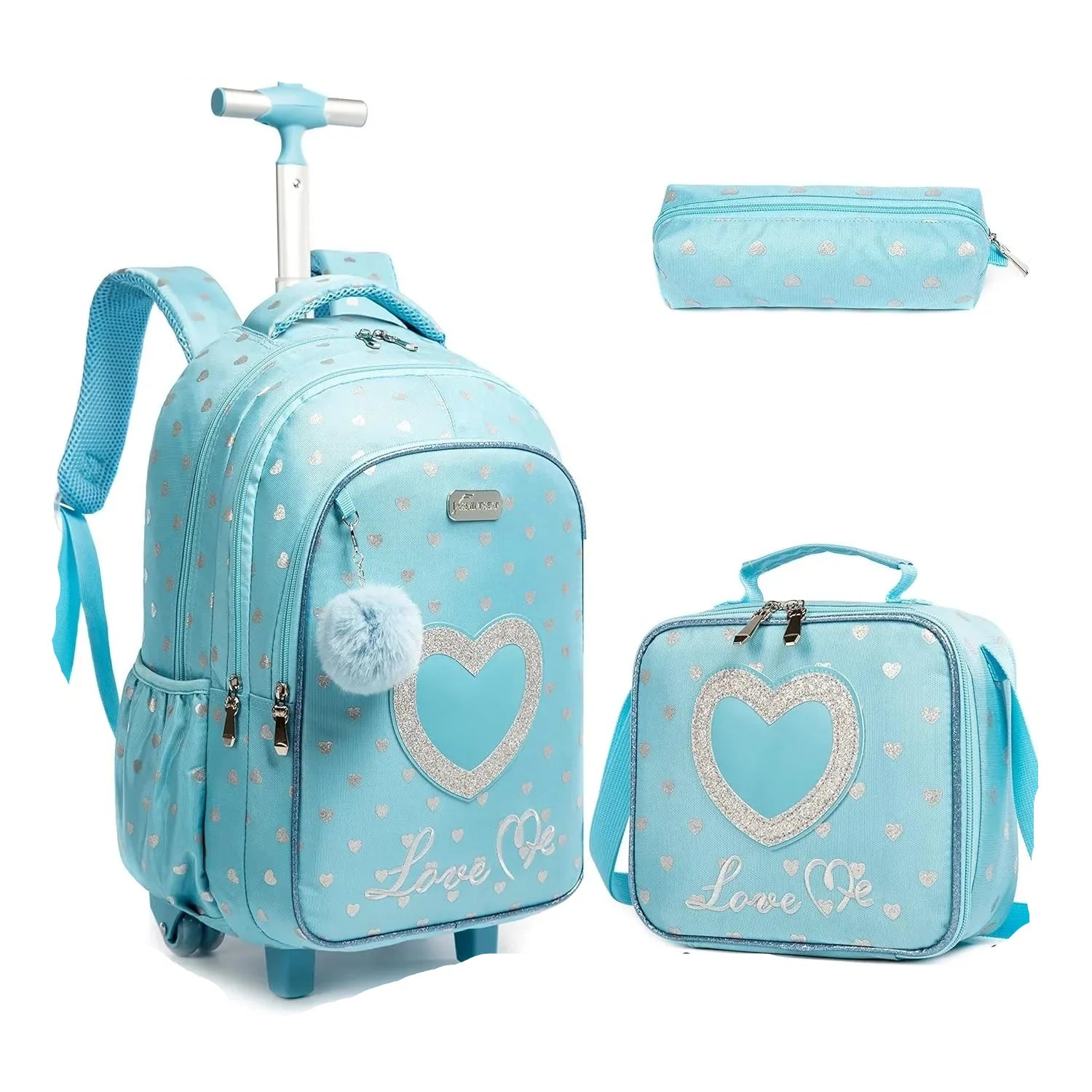Mochila Escolar Feminina Estampa Coração 2