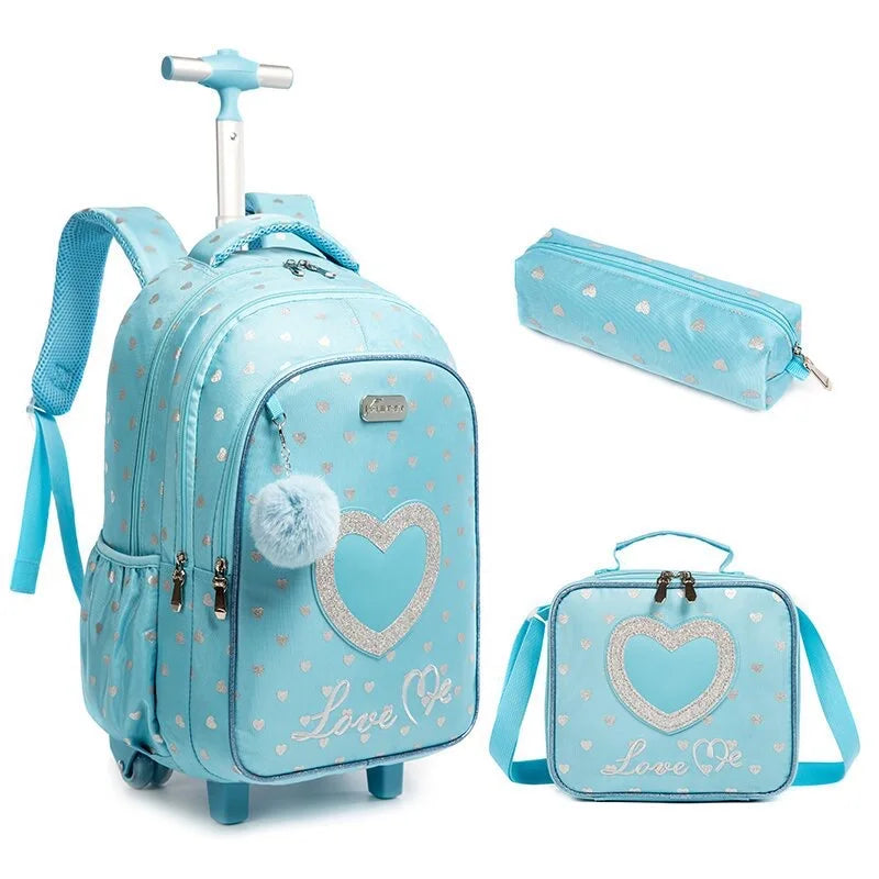 Mochila Escolar Feminina Estampa Coração