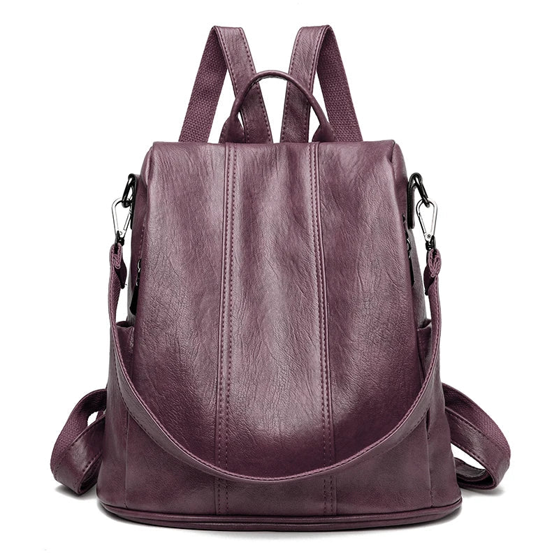Mochila Feminina de Couro com Alça Lauren