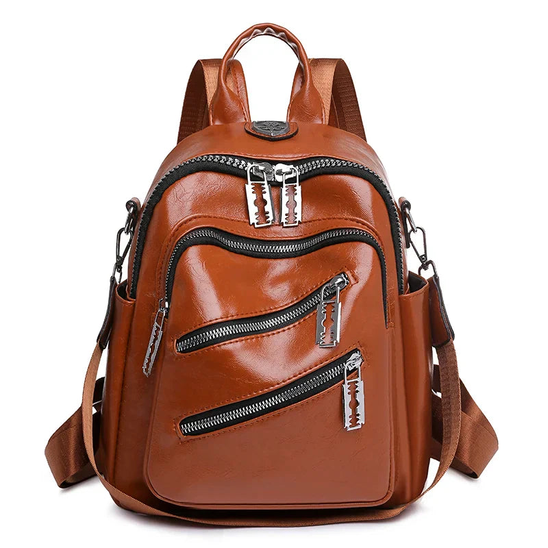 Mochila Feminina de Couro Legítimo Paisley
