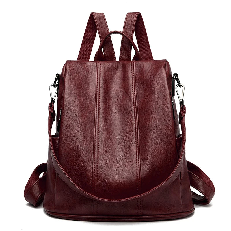 Mochila Feminina de Couro com Alça Lauren