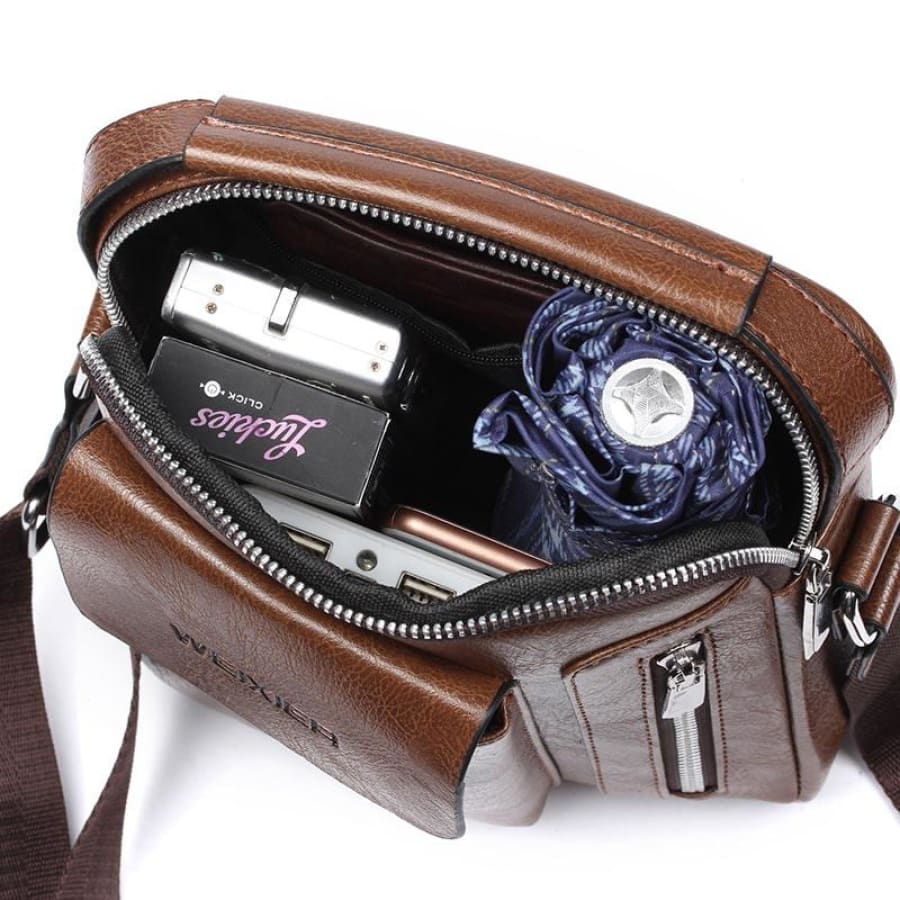 Bolsa Transversal de Couro Masculina - CrossPack