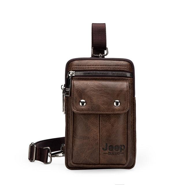 Bolsa Transversal Masculina em Couro Italiano
