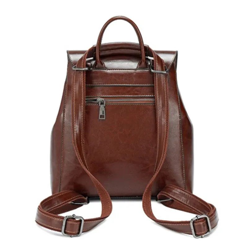 Mochila Feminina de Couro Legítimo BelaMujer