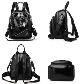 Mochila Feminina de Couro Legítimo Paisley