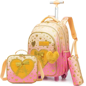 Mochila Escolar Feminina Estampa Coração 12