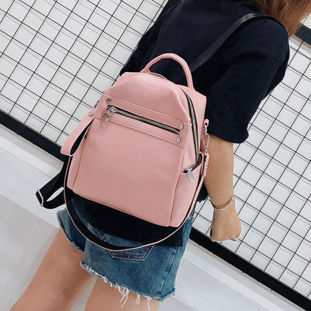 Mochila de Couro Feminina À Prova D' Água Mayse 2