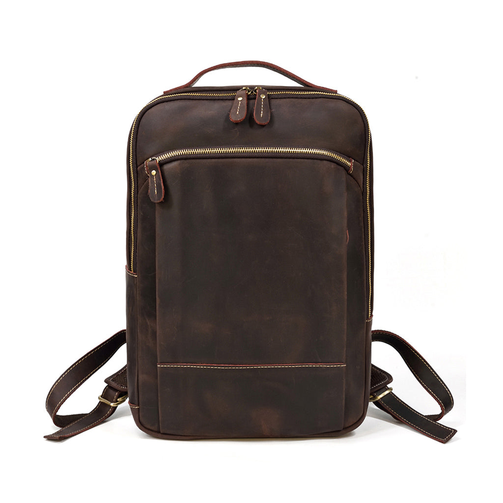 Mochila de Couro Impermeável Múltiplas Funções