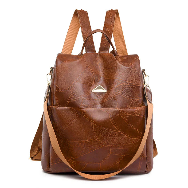 Mochila Feminina de Couro Legítimo Leah