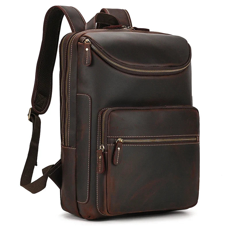Mochila Masculina de Couro Notebook 15.6 Bear