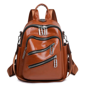 Mochila Feminina de Couro Legítimo Paisley