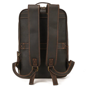 Mochila de Couro Genuíno Notebook 15"