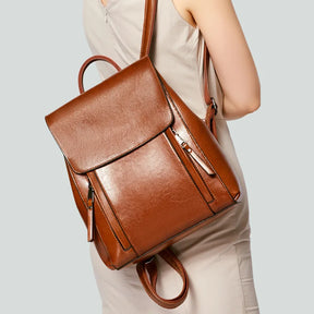 Mochila Feminina de Couro Legítimo BelaMujer