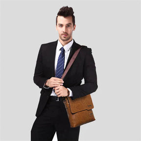 Bolsa Masculina de Couro Jeep Transversal + Carteira de Couro