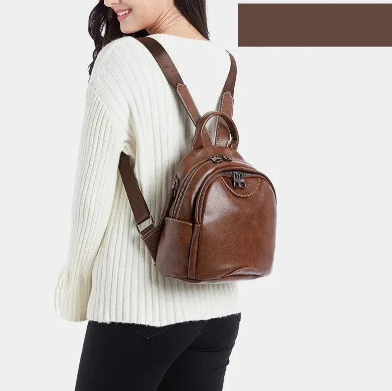 Mochila Feminina de Couro Legítimo Milly