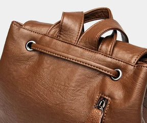 Mochila Feminina de Couro Anti-Furto Lauren