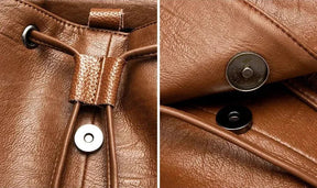 Mochila Feminina de Couro Anti-Furto Lauren